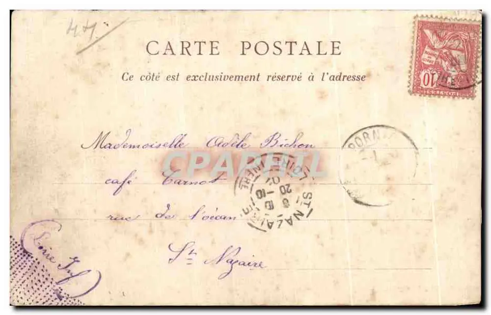 Pornic (Loire-Inf.) — O Castelo e a Terrasse — E. Pigeard, fot. N° 9 - Verso