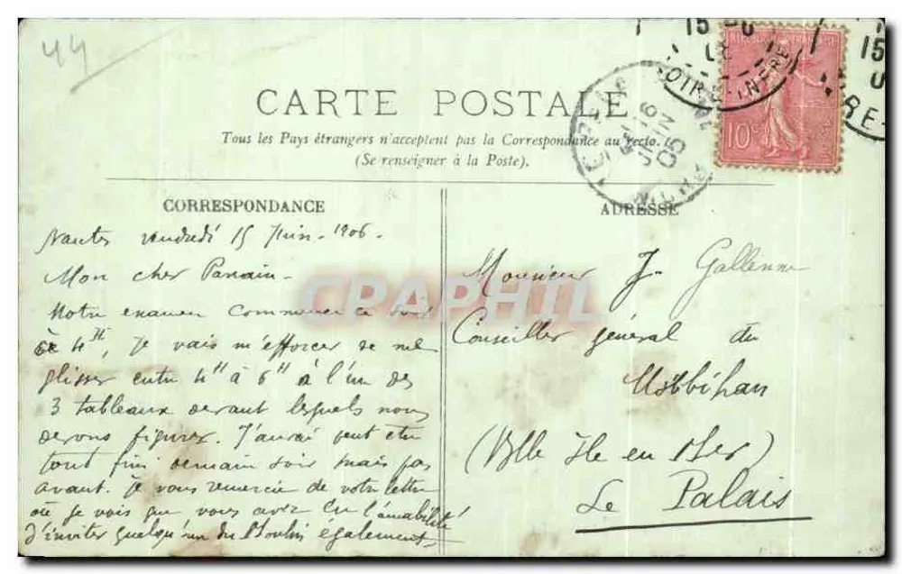 Visão aérea de Belle-Île-en-Mer — editor T. Lanoroy, n°2 - Verso