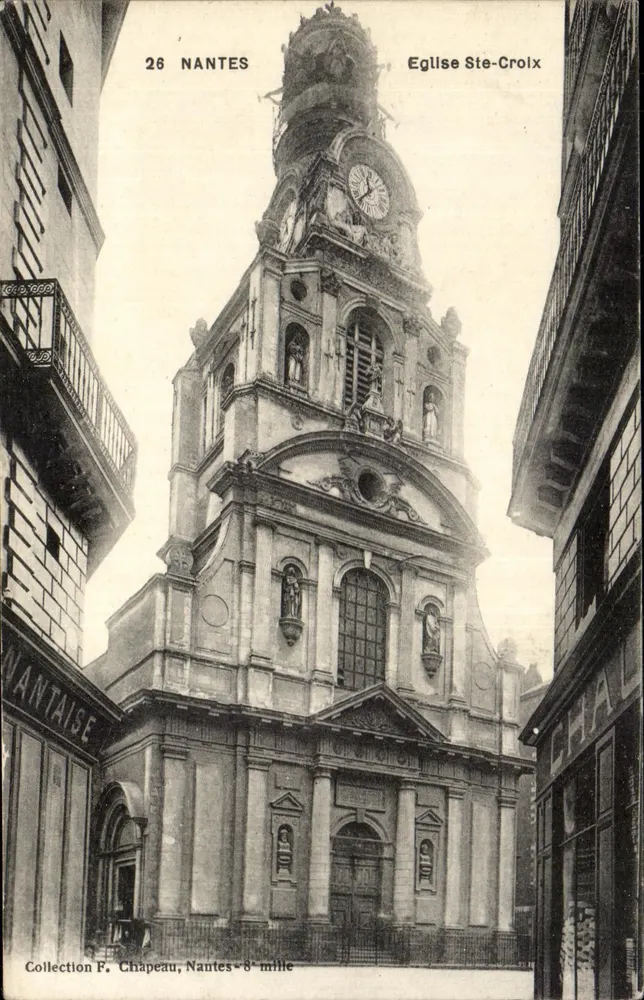 Nantes — Igreja de Santa Cruz — Coleção F. Chapeau, Nantes - 8º milhar - Frente