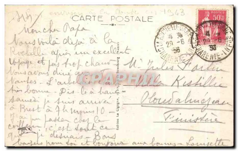 NANTES — Palácio de Justiça — Com os Leões de Bérage - Verso