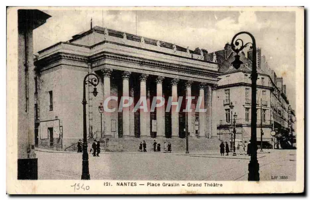 NANTES — Place Graslin — Grand Théâtre — F. Chapeau, Nantes - Recto