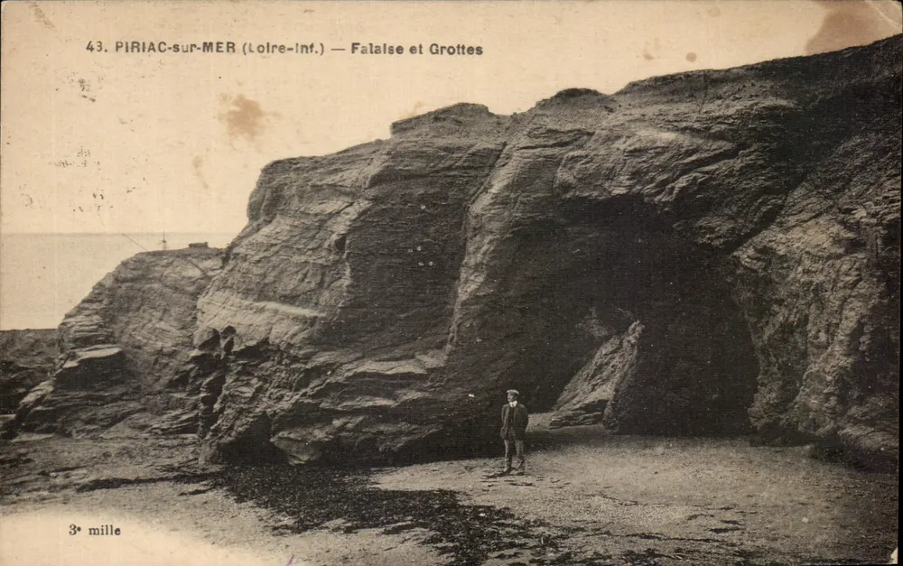 Piriac-sur-Mer (Loire-Inf.) — Klippen und Höhlen — F. Chapeau, Verlag Piriac - Vorderseite