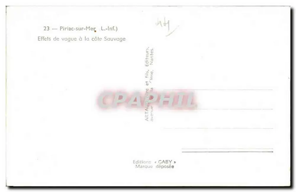 Piriac-sur-Mer — Wellenwirkung an der Wilden Küste — Gaby - Rückseite
