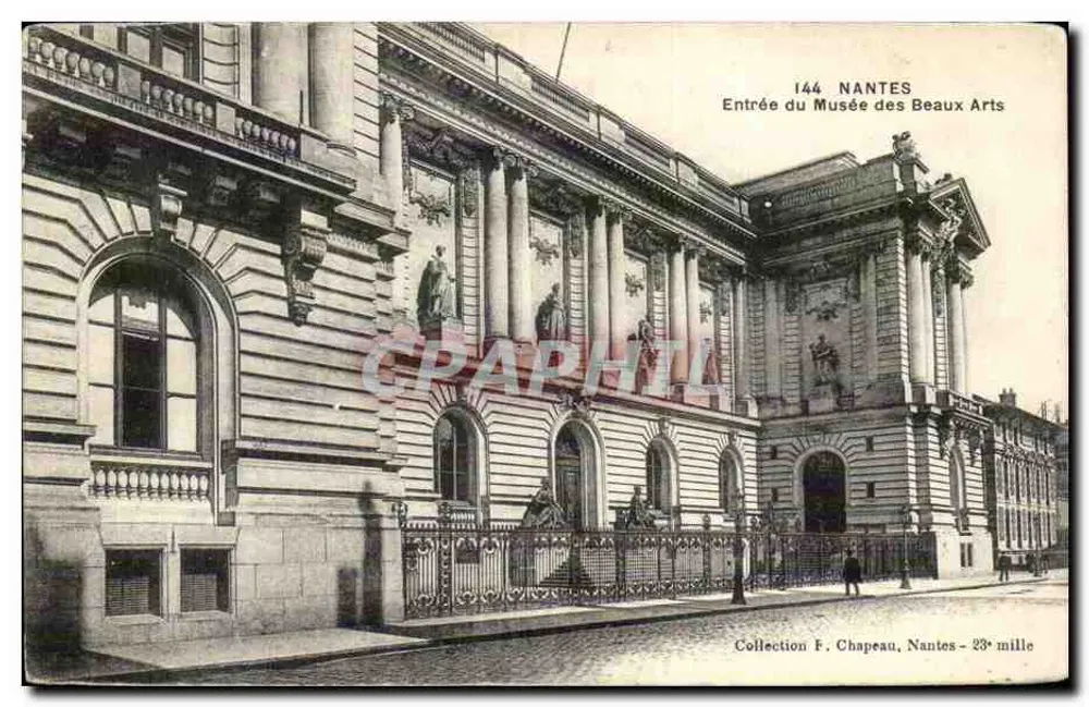 NANTES — Entrada do Museu de Belas Artes — Coleção F. Chapeau, Nantes - 23e mille - Frente