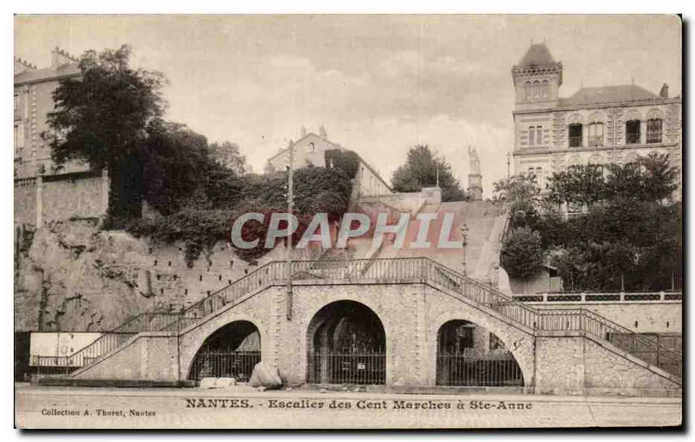 NANTES - Treppen der Hundert Stufen bei Ste-Anne — Sammlung A. Thuret, Nantes - Vorderseite