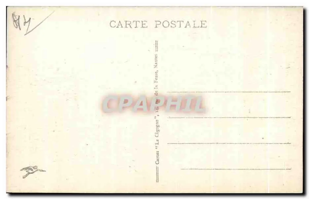 NANTES - A Prefeitura — editor Cartas 'A Cegonha', n° 108 - Verso