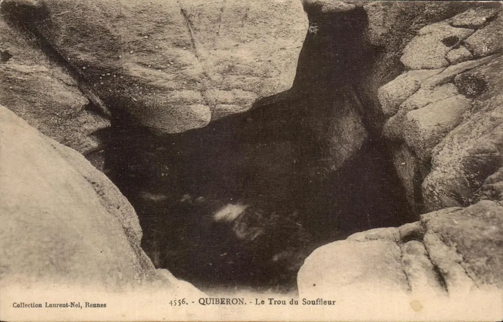 Quiberon - O Buraco do Sopro — Coleção Laurent-Nel, Rennes, n° 4556 - Frente