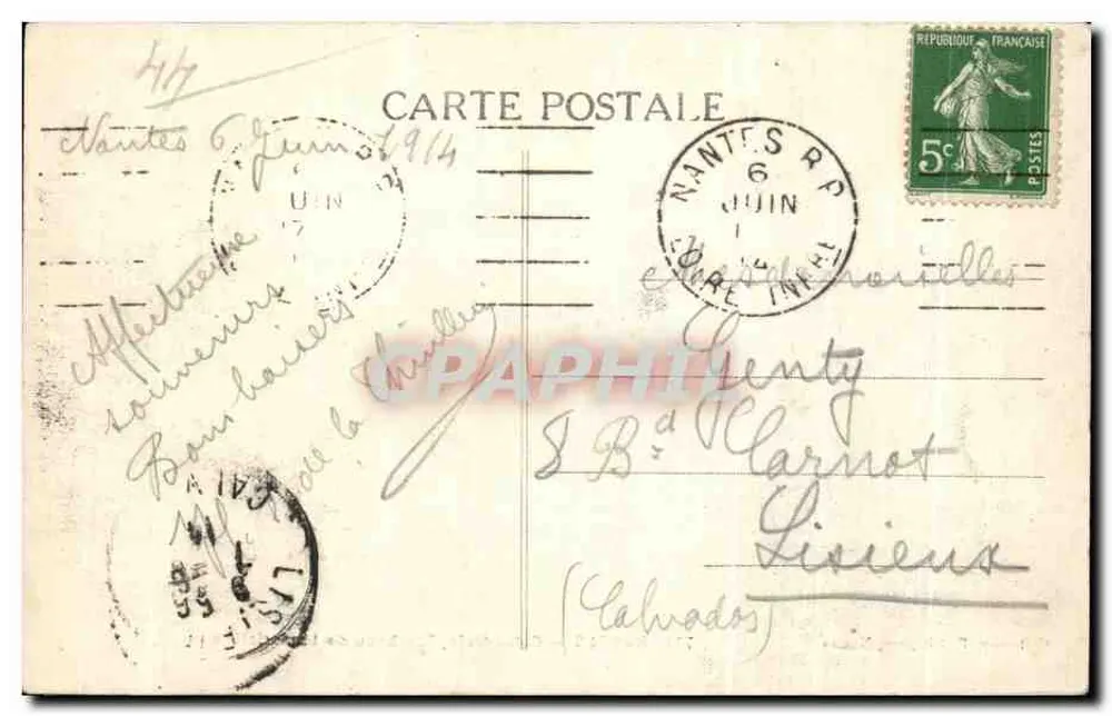 NANTES — Kathedrale, Grabmal Lamoricière — Sammlung F. Chapeau - Rückseite