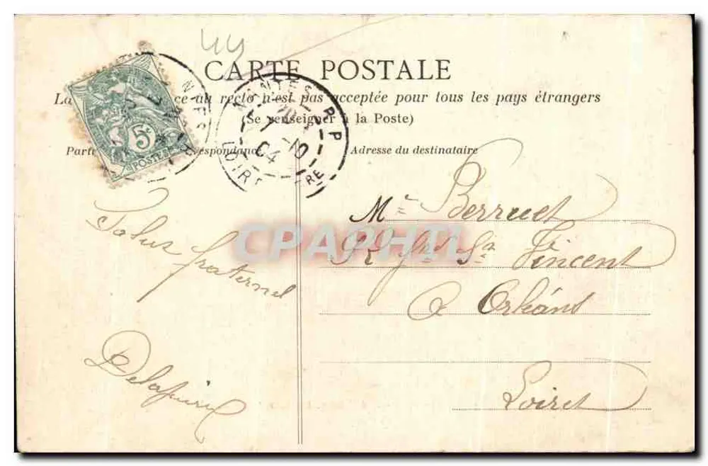 NANTES — Le Palais de Justice. À gauche, la Prison — Éditeur : Collection Decré frères, Nantes - Verso