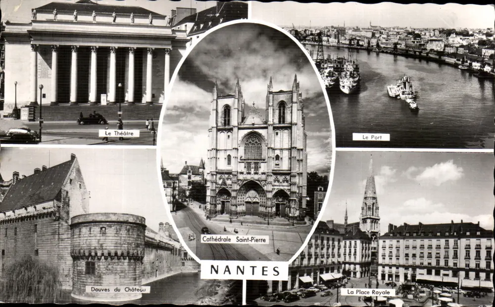 NANTES — Vista panorâmica dos principais monumentos — Edições GABY - Frente