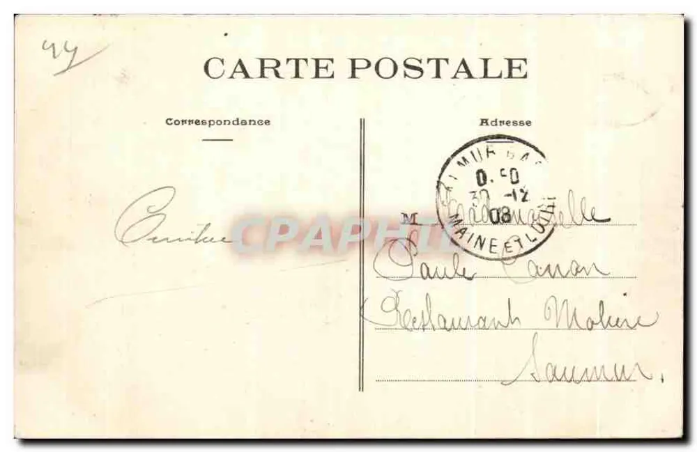 Nantes — Die Kathedrale, Grab des Generals Lamoricière — Phototype Vasselier, Nantes - Rückseite
