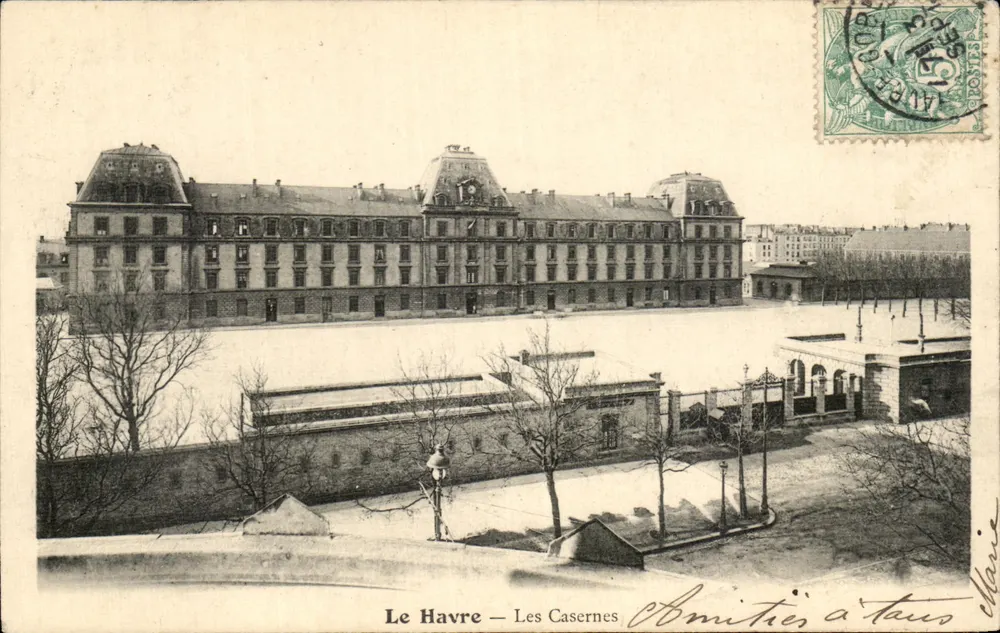 Le Havre — As Casernas — Saudações a todos - Frente