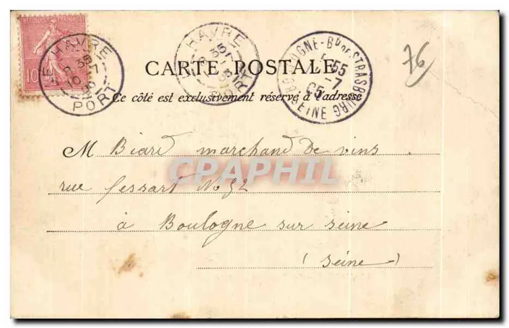 Le Havre — O Tribunal — E.J. - Verso