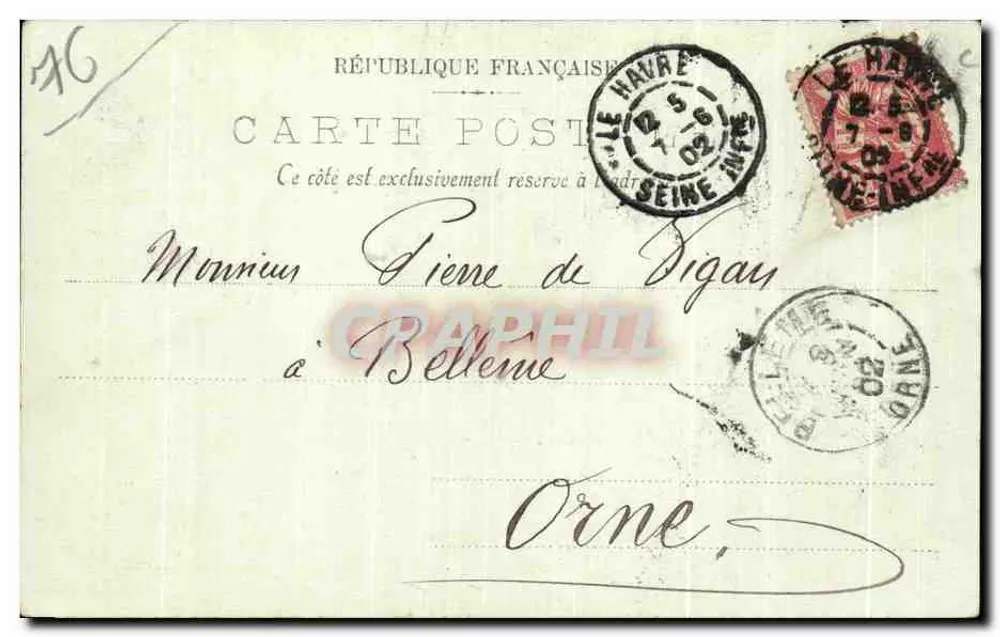 Le Havre — A Rua de Paris — LL. — N°7 - Verso