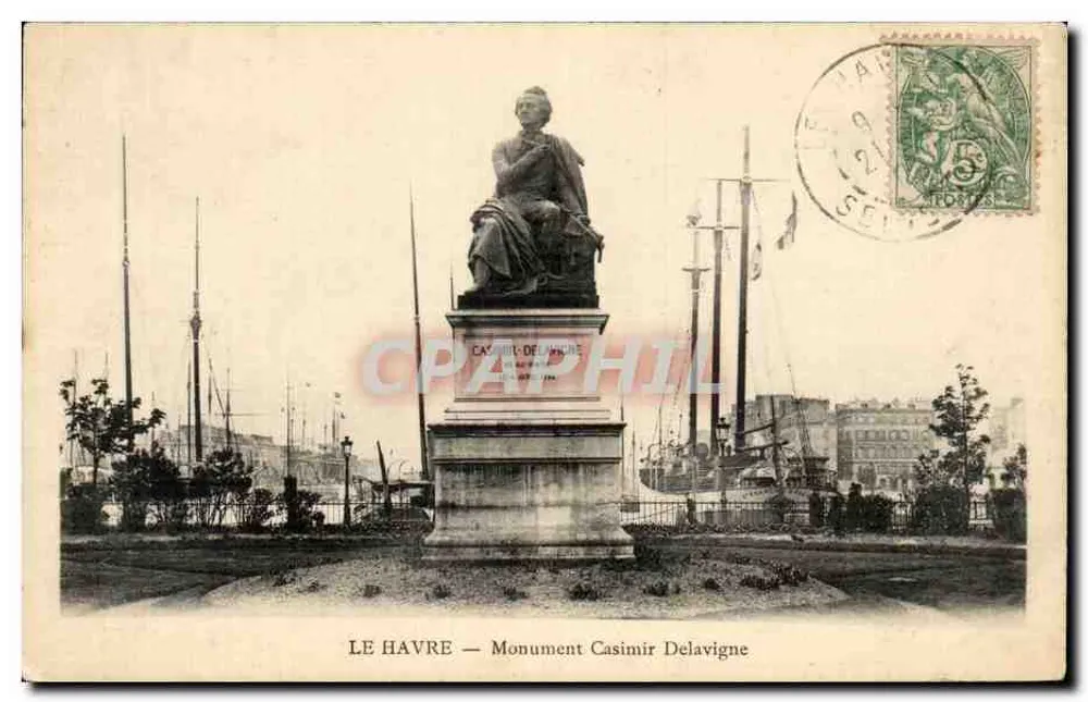 Le Havre — Denkmal Casimir Delavigne - Vorderseite