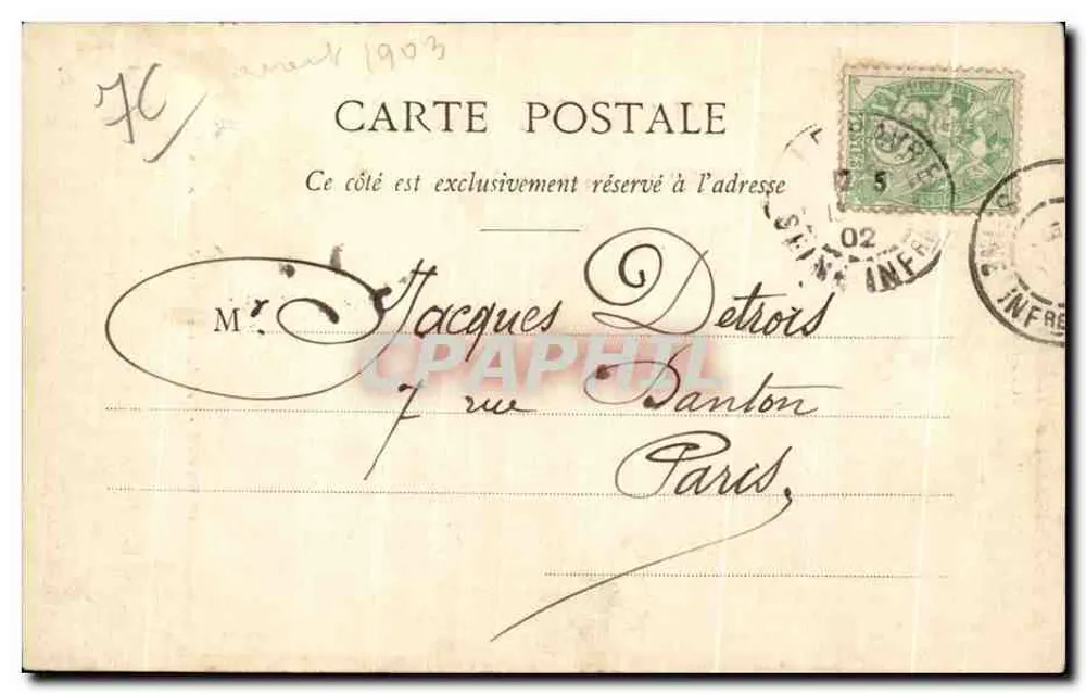 Le Havre — Halle des Grand Hôtel de Normandie — Sammlung Simon - Rückseite