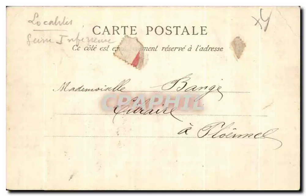Havre — Plaza San Rocco. Una Calle — E.J. — N° 67 - Reverso