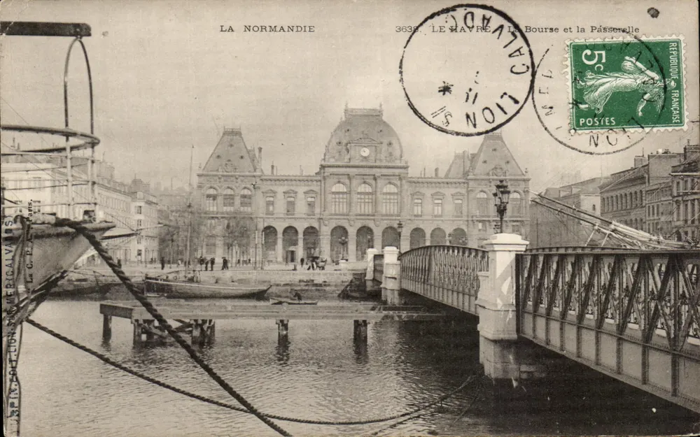 Le Havre — Der Börse und die Passerelle — Die Normandie, Nr. 3632 - Vorderseite