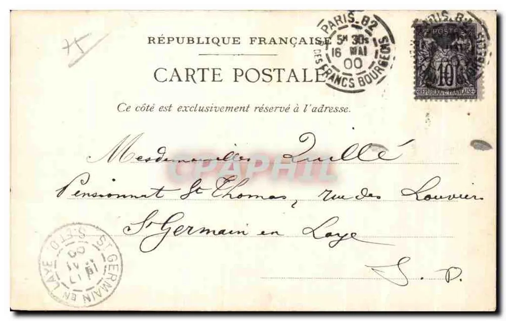 Grand Palais — Exposition Universelle de Paris 1900 — Champagne Mercier & Cie, Epernay - Rückseite