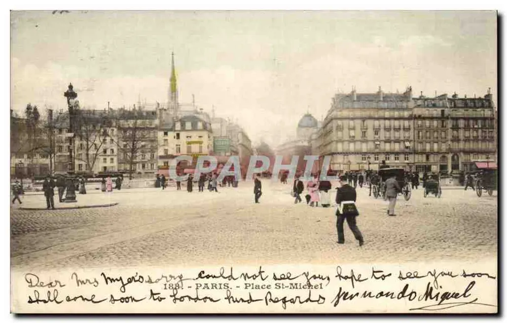 Place Saint-Michel — Paris — editor Graphil, n° de série 1881 - Frente