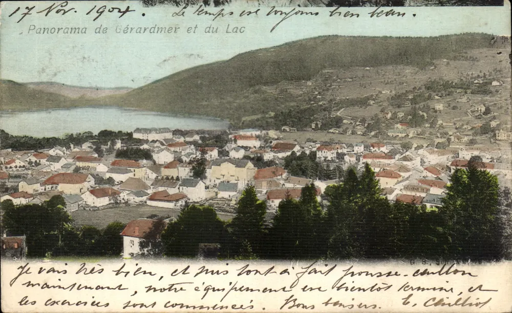 Gérardmer e do Lago — panorama — C. S. Challet - Frente