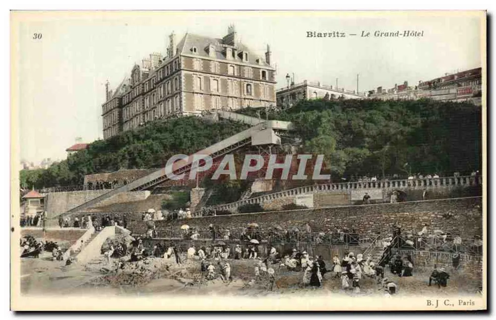 Biarritz — O Grand-Hôtel — B.J.C., Paris, n°30 - Frente