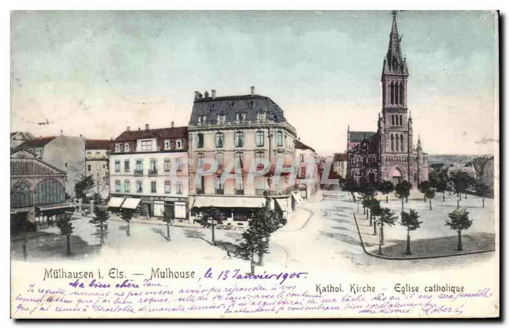 Mulhouse — Église catholique (Kathol. Kirche) — éditeur Robert, n° 5156 - Frente