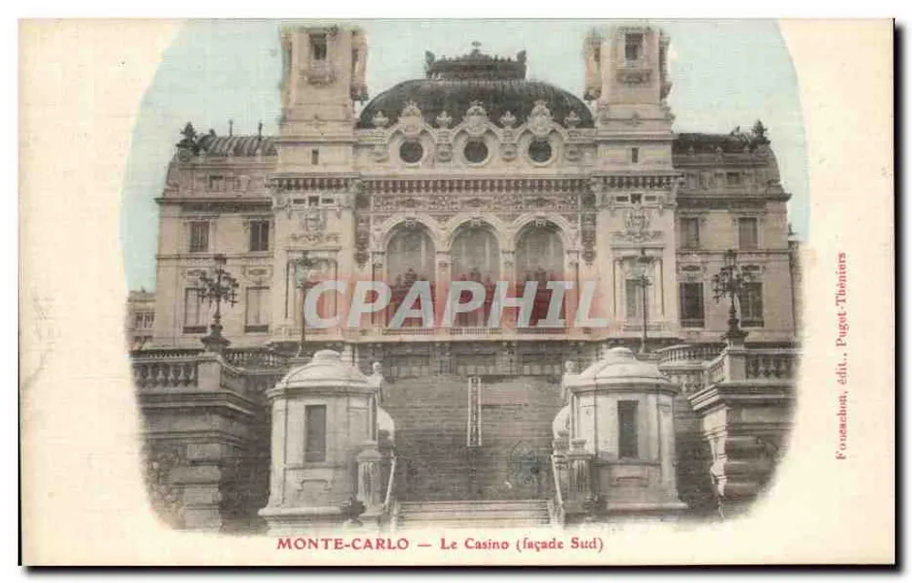 MONTE-CARLO — Das Casino (Südseite) — Pugot-Thuniers - Vorderseite