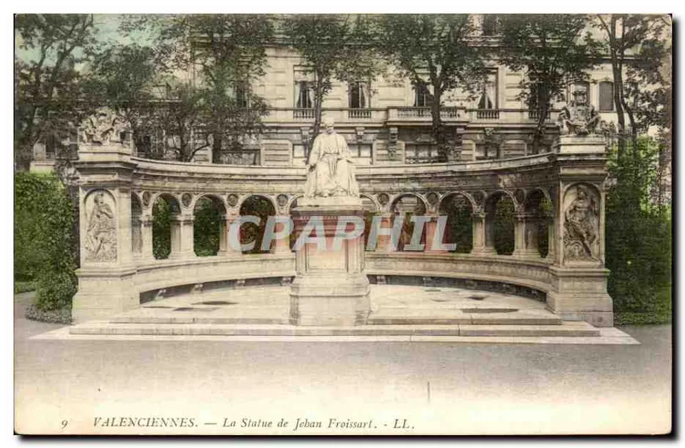 Valenciennes — Die Statue von Jehan Froissart — LL - Vorderseite