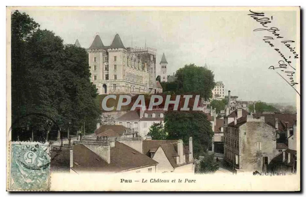 Pau — O Castelo e o Parque — M.J.C., Paris - Frente