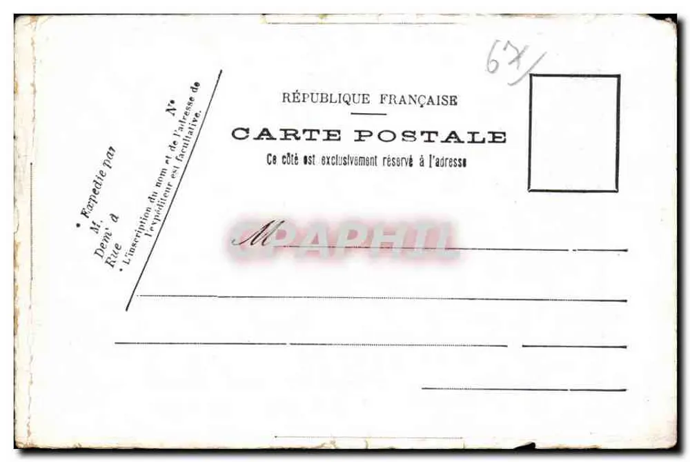 Village d'Alsace — vue de rues avec maisons à colombages — éditeur non identifié - Verso