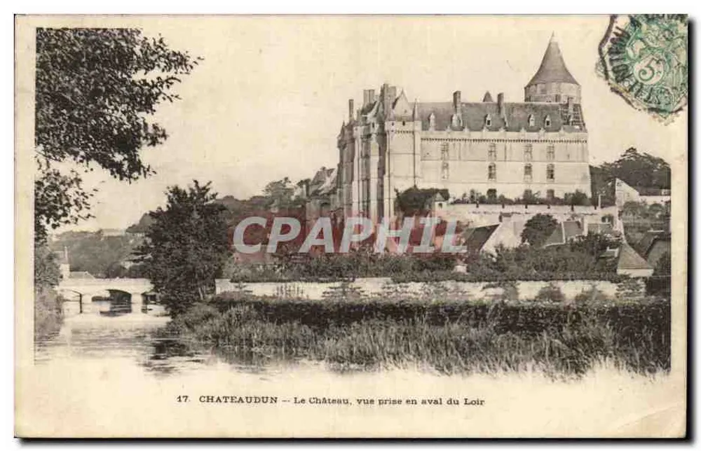 Châteaudun — Le Château, vue prise en aval du Loir — Éditeur : Châteaudun, n° 17 - Vorderseite