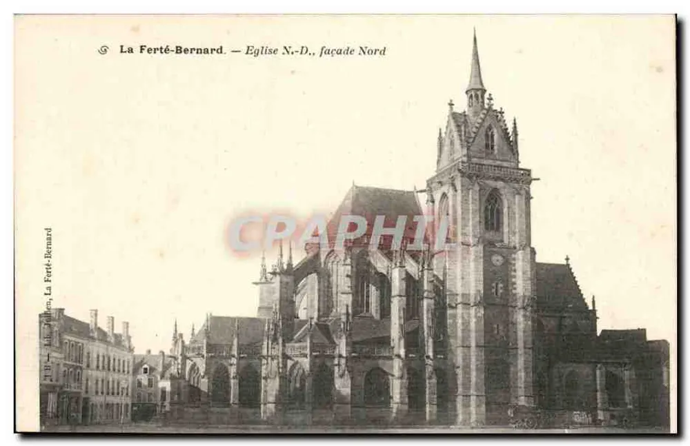 La Ferté-Bernard — Katedra NMP, fasada północna — A. L. Jullien - Awers