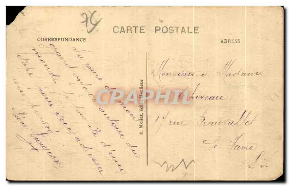 Environs de Rolleville - St-MARTIN-du-BEC (S.-Inf.) - Le Château du Bec — Éditeur E. Meillet, n° 1235 - Rückseite