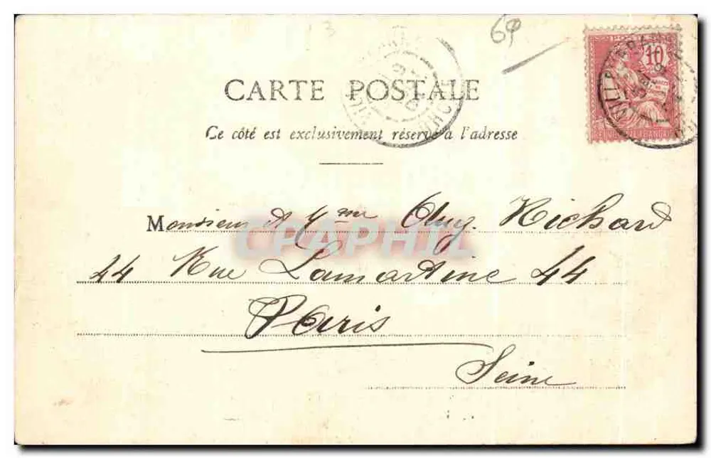 Ilha Barbe - Margens da Saône — Edição Giletta, Nice, n° 8343 - Verso
