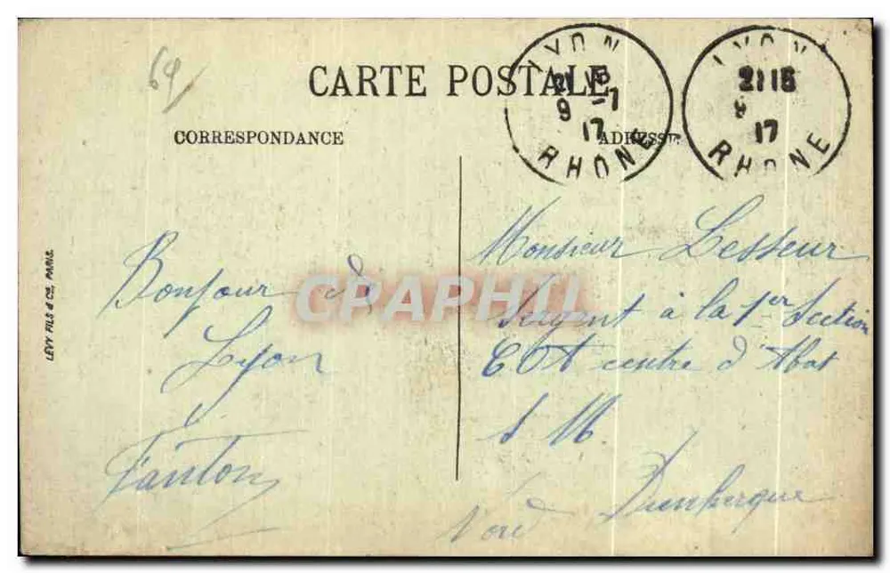 LYON — Platz der Republik und Straße des Präsidenten Carnot — Selecta - Rückseite