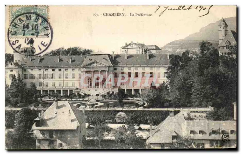 Chambéry - A Prefeitura — vista panorâmica — editor C. S. n°307 - Frente