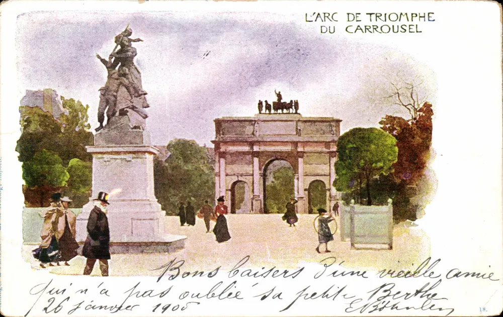 O Arco do Triunfo do Carrousel — Paris — editor desconhecido, n° 18 - Frente
