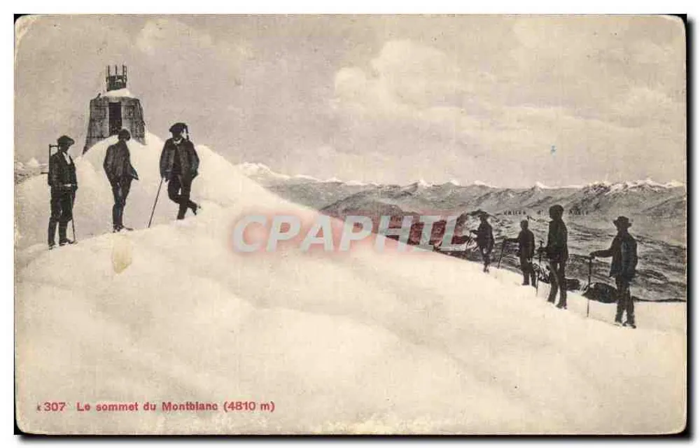 La cima del Montbiano (4810 m) — Edición Photolus Zürich — n° 307 - Anverso