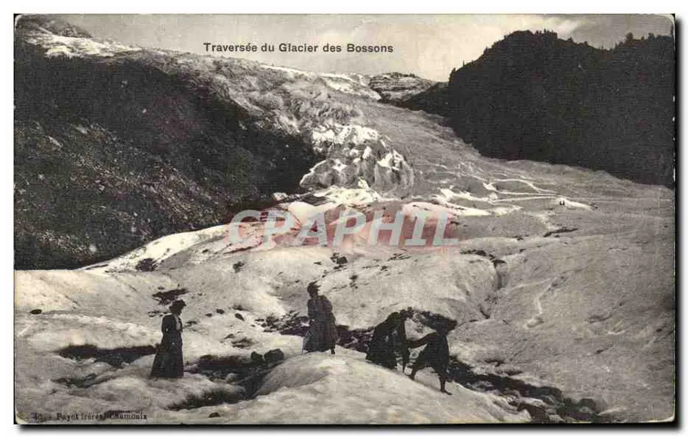 Überquerung des Glaciers des Bossons — Payot frères, Chamonix, n°19 - Vorderseite