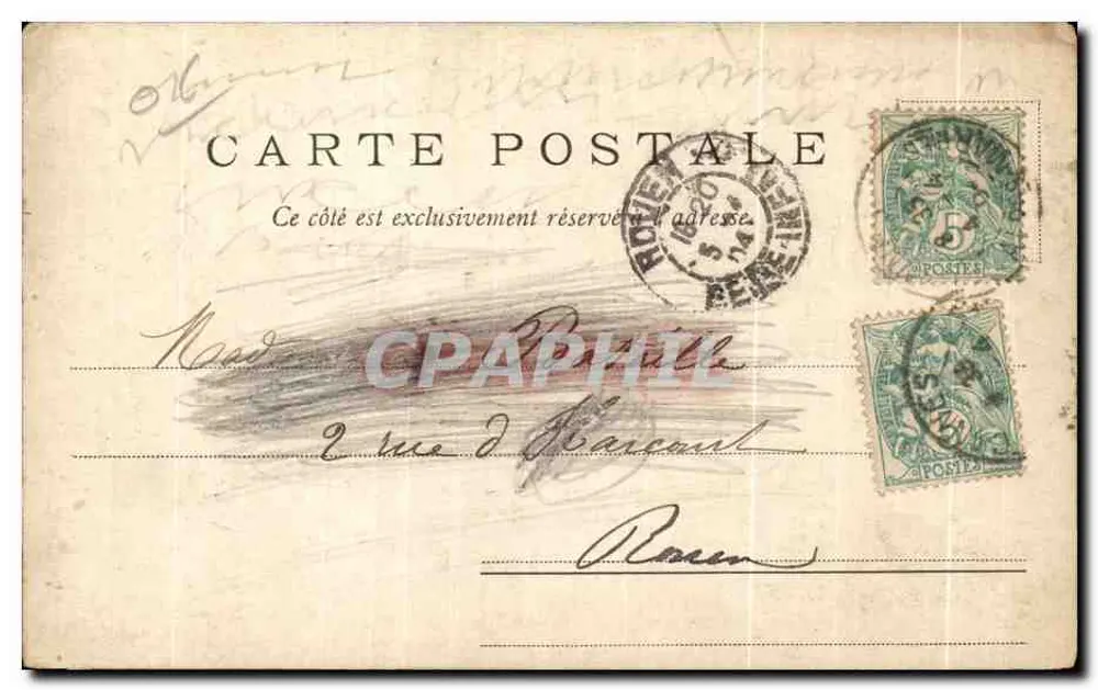 Cannes von der Tour du Mont Chevalier — Panoramablick — unbekannter Verlag, Nr. 2184 - Rückseite