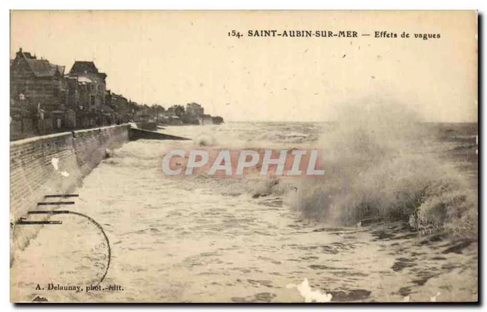 SAINT-AUBIN-SUR-MER — Efeitos de ondas — A. Deluunay, fot.-edit. - Frente