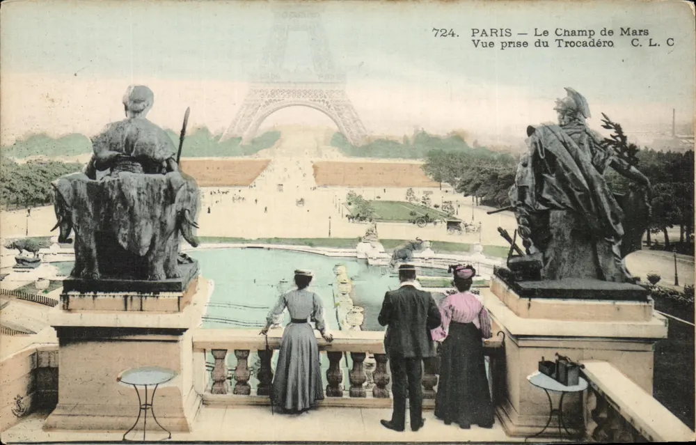 Paris — Der Champ de Mars — Ansicht vom Trocadéro — C. L. C. n°724 - Vorderseite