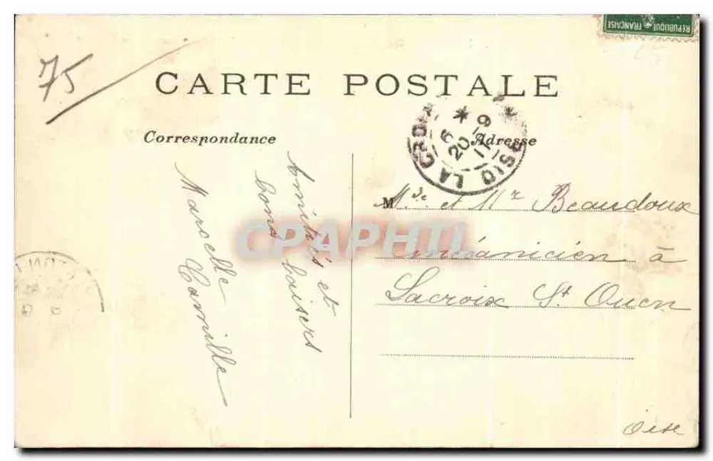 Paris — Die Seine, die Eiffelturm und der Champ de Mars — C.M. Nr. 182 - Rückseite