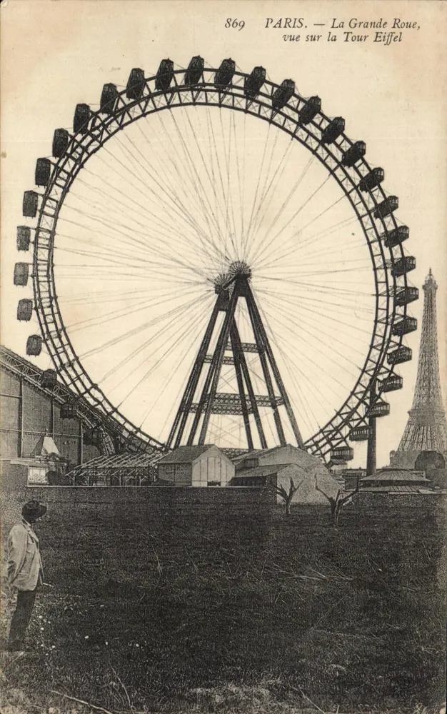 PARIS — La Grande Roue, vue sur la Tour Eiffel — éditeur non identifié, n° 869 - Recto