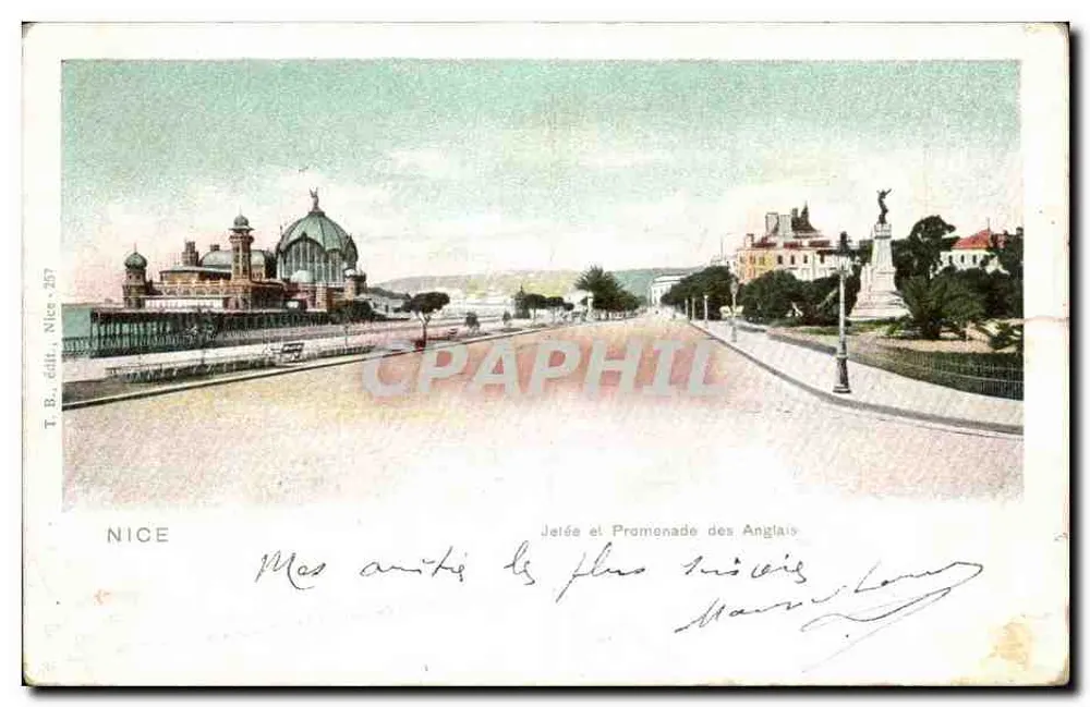 Nice — Jetée et Promenade des Anglais — T. B. édit., Nice, n°257 - Frente