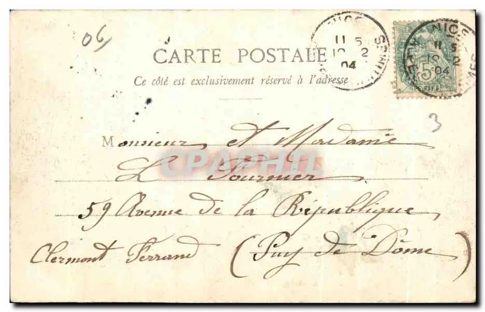 Monte-Carlo — Os Jardins — Edição Giletta, Nice, n° 762 - Verso
