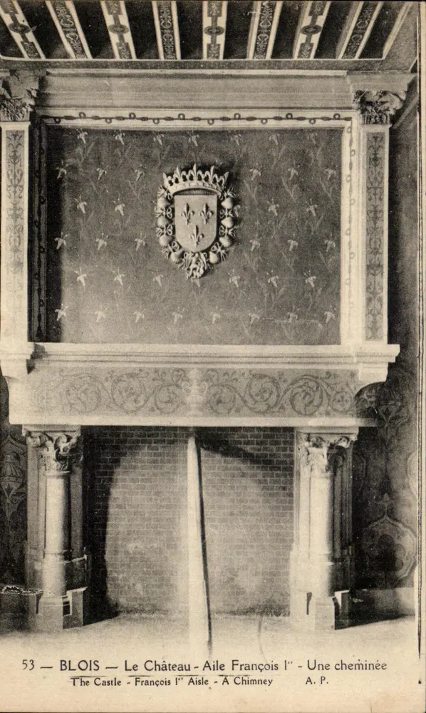 Blois — Das Schloss - Flügel von François I - Ein Kamin — A.P. - Vorderseite