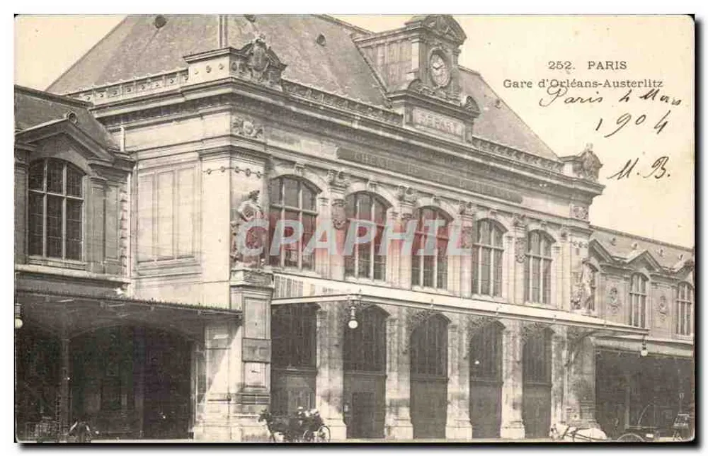 Estação de Orleans-Austerlitz — Paris — editor Paris, n° 252 - Frente