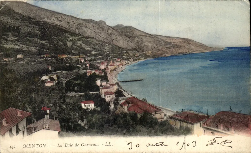 Menton — A Baía de Garavan — LL, n°441 - Frente